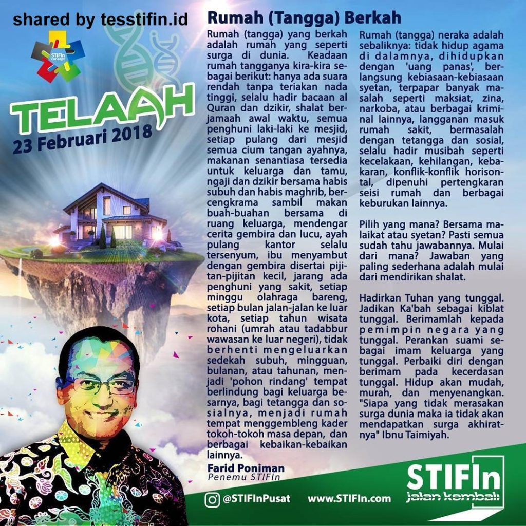 20180223 Telaah STIFIn Rumah Tangga Berkah 1024x1024 - Telaah STIFIn : Rumah Tangga Berkah