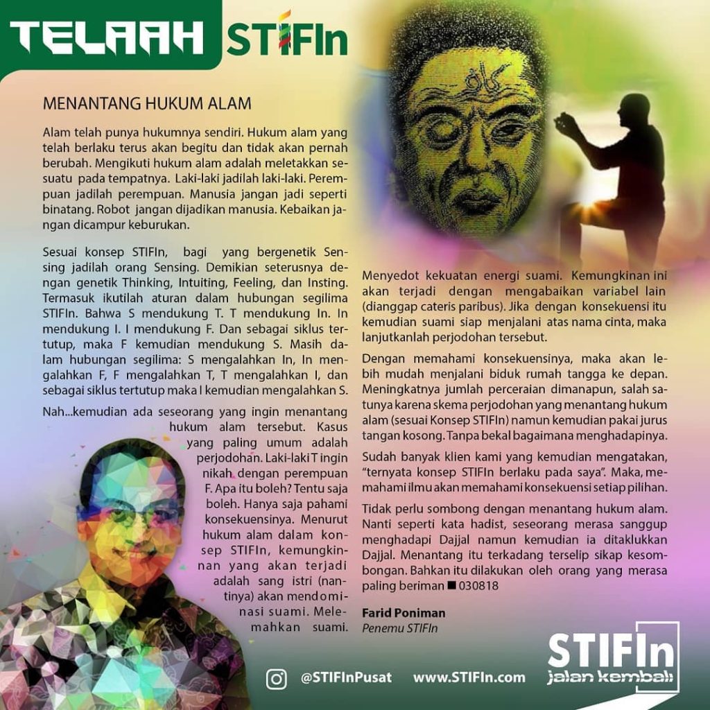 STIFIn Telaah Farid Poniman tesstifin.id  1024x1024 - Telaah STIFIn : Menantang Hukum Alam